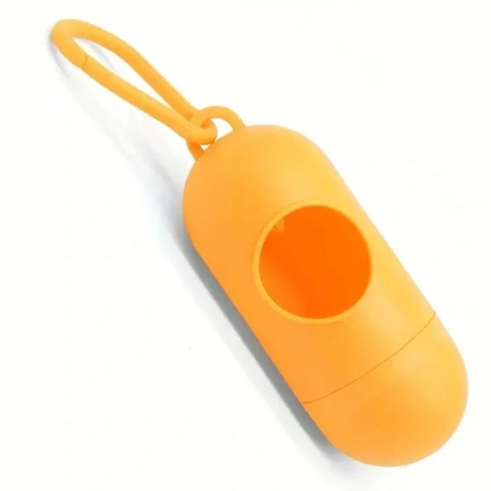 Orange Dog Poop Bag Holder